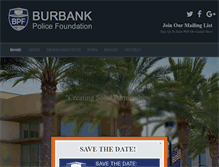 Tablet Screenshot of burbankpolicefoundation.org